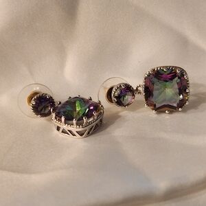 Sterling Silver Mystic Quartz Earrings